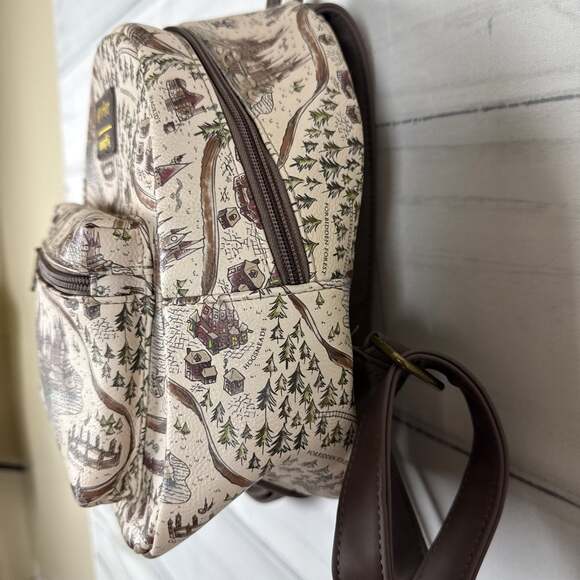 Loungefly Harry Potter Hogwarts School Grounds Map Mini Backpack - Picture 4 of 6